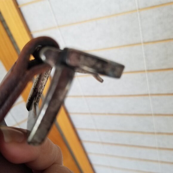 Ralph Lauren Polo Brown Leather Belt Distressed Hinged Buckle Men's Medium - Picture 12 of 13